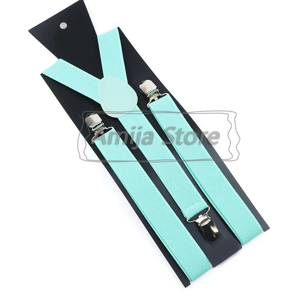 Suspenders For Men Sage Green Adult Suspender Man Shirt Women Wedding Apparel Party Solid Colors Suit Skirt With Braces Straps