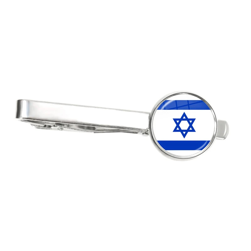 30 Countries National Flag Tie Clips Men Fashion Metal Necktie USA Flag Clip Pins Button Wedding Suit Accessories Wholesale