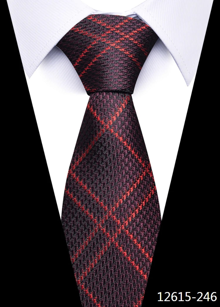 Tie For Men Newest Design Factory Sale Hot Sale 7.5 cm Necktie Yellow Plaid Shirt Accessories Man's Abraham Lincoln's Birthday