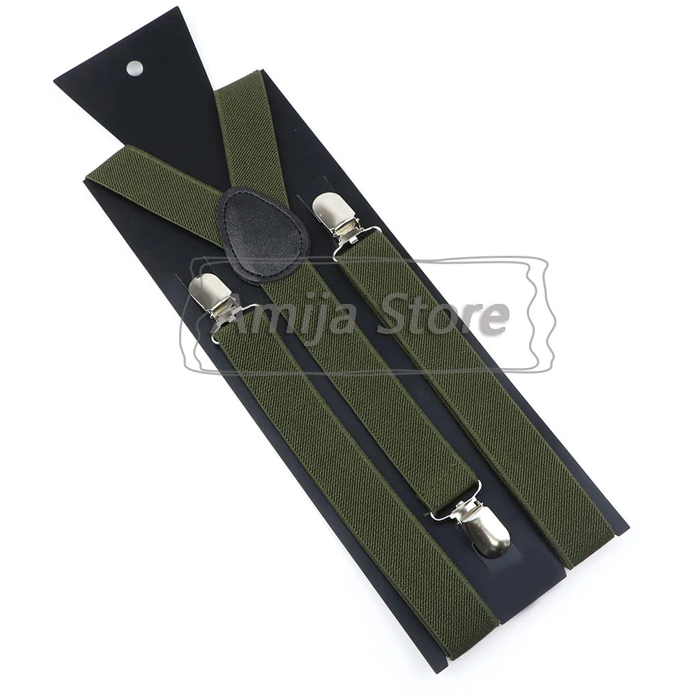 Suspenders For Men Sage Green Adult Suspender Man Shirt Women Wedding Apparel Party Solid Colors Suit Skirt With Braces Straps
