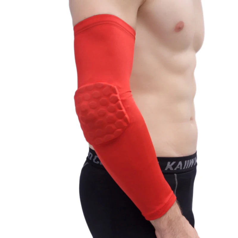 1 PCS Basketball Elbow Pads Arm Sleeve Compression Crashproof Honeycomb Elbow Support Sport Crashproof Armband Brace Protector