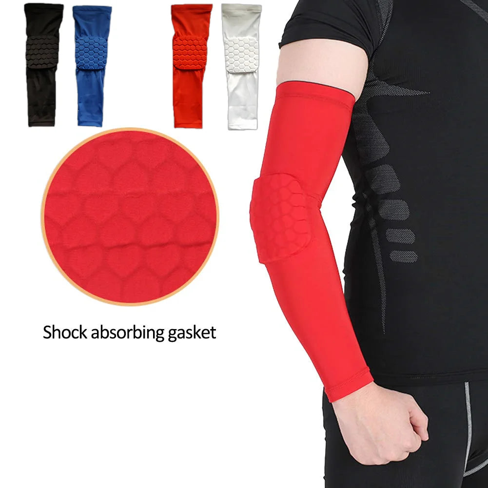 1 PCS Basketball Elbow Pads Arm Sleeve Compression Crashproof Honeycomb Elbow Support Sport Crashproof Armband Brace Protector