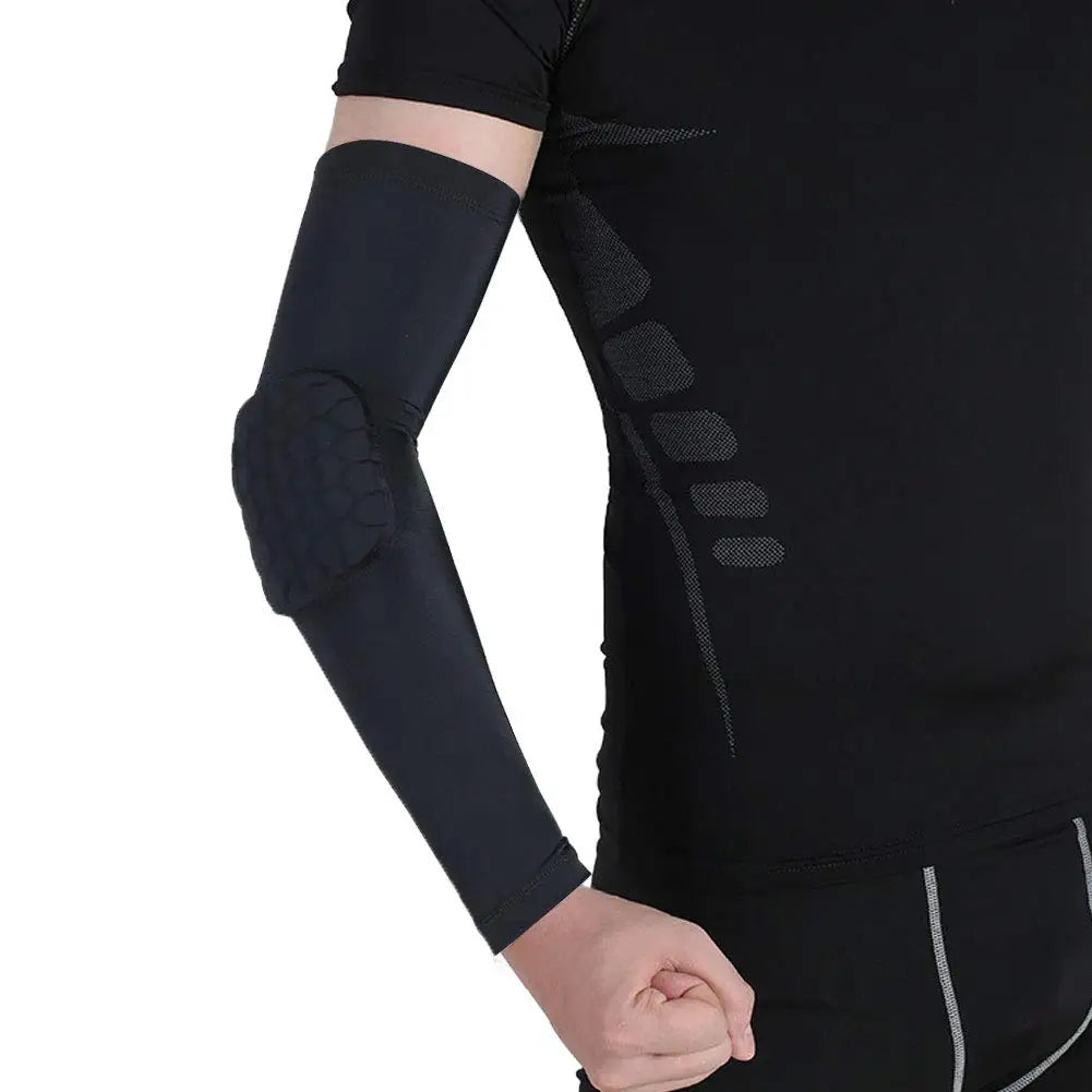 1 PCS Basketball Elbow Pads Arm Sleeve Compression Crashproof Honeycomb Elbow Support Sport Crashproof Armband Brace Protector