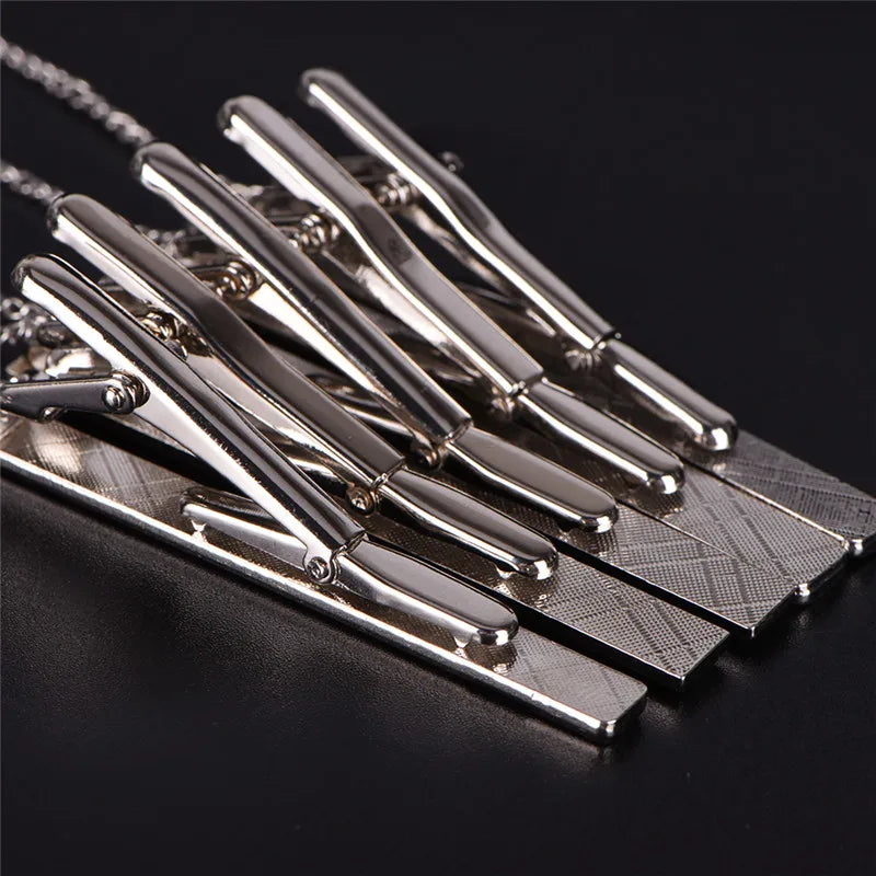 Brand New Metal Tie Clip For Men Wedding Necktie Tie Clasp Clip Gentleman Ties Bar Crystal Tie Pin For Men's Accessories Jewelry