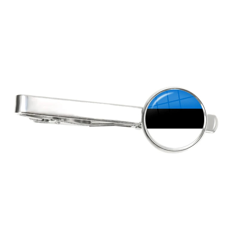 30 Countries National Flag Tie Clips Men Fashion Metal Necktie USA Flag Clip Pins Button Wedding Suit Accessories Wholesale