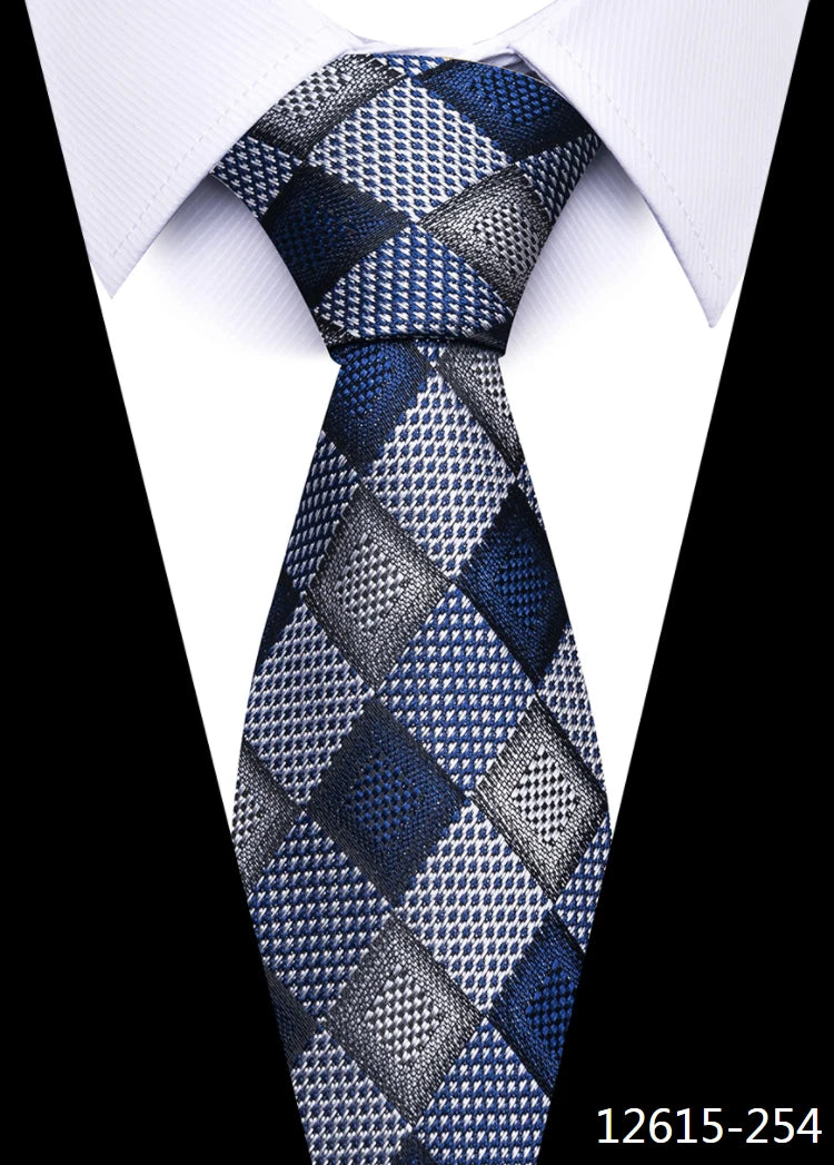 Tie For Men Newest Design Factory Sale Hot Sale 7.5 cm Necktie Yellow Plaid Shirt Accessories Man's Abraham Lincoln's Birthday
