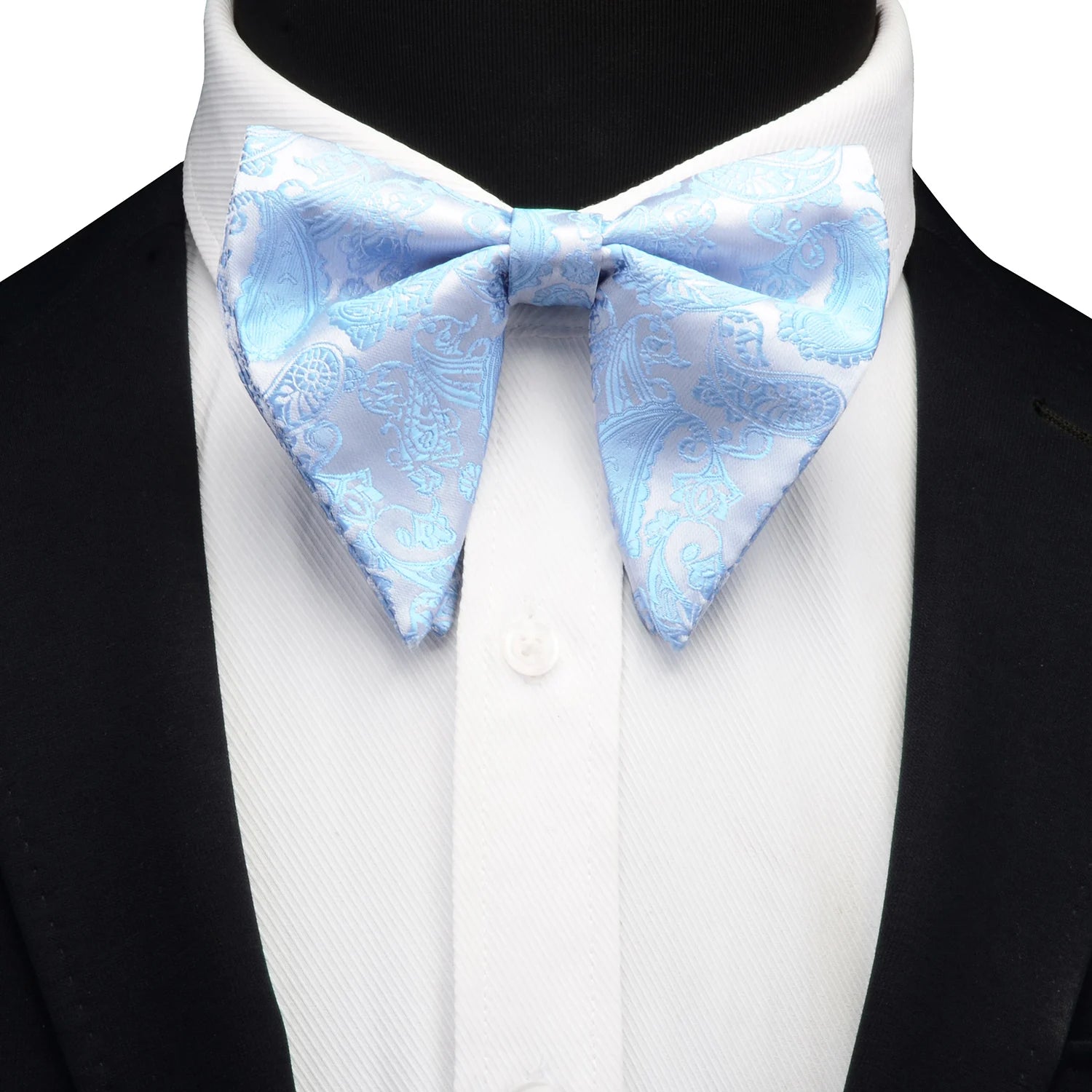 Ricnais Fashion Silk Pasley Floral Big Bowtie Yellow Red Jacquard Bow Tie For Men Business Wedding Party Ties Gigt Accessories