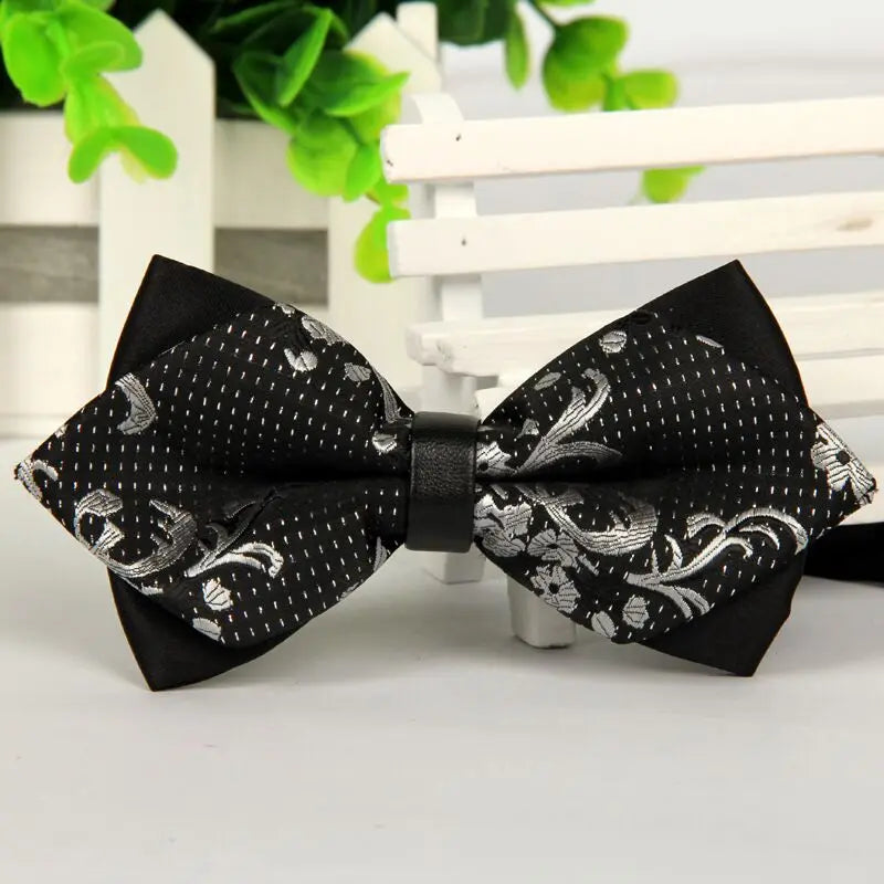 mens bow tie man luxury silver arrow red pointed black and gold fashion butterfly party wedding bow ties for men's boys bowtie