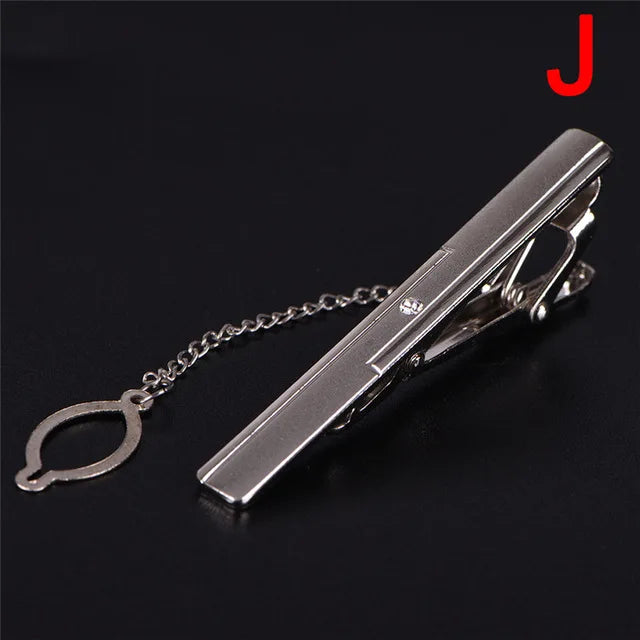 Brand New Metal Tie Clip For Men Wedding Necktie Tie Clasp Clip Gentleman Ties Bar Crystal Tie Pin For Men's Accessories Jewelry