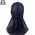 Summer Men Mesh Durag Breathable Long Tail Durags Bandanas for Men Wave Do DuRag Rags