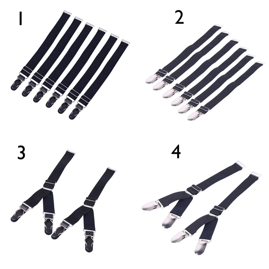 Suspender Clips For Stockings Replacemnt Corset Holder Elastic Garter Belt Straps Y/I Style Unisex Shirt Holder Socks Fastener