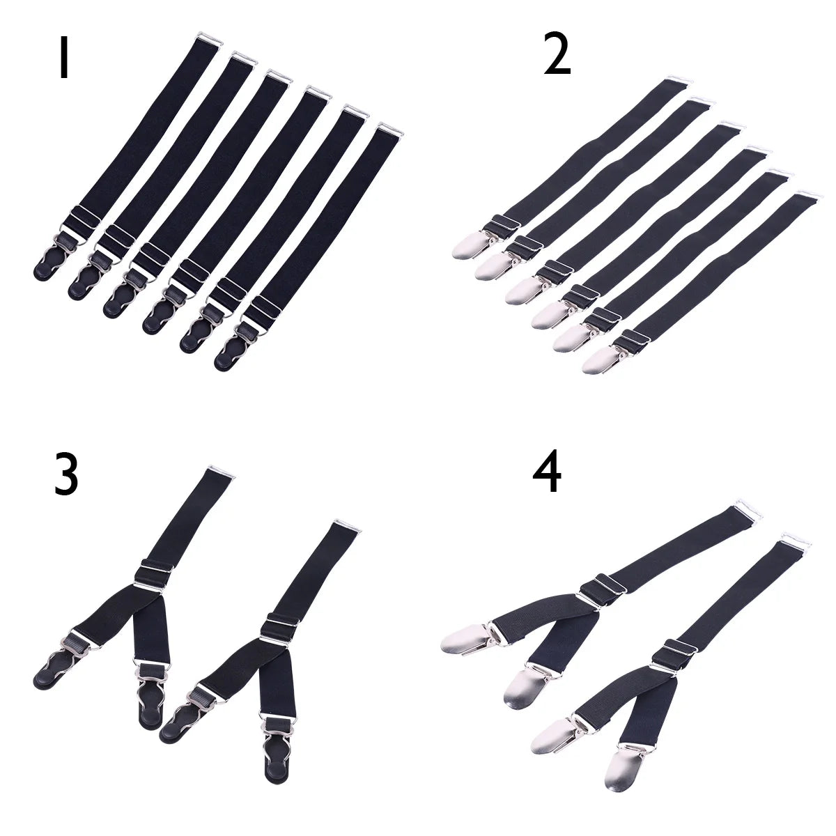 Suspender Clips For Stockings Replacemnt Corset Holder Elastic Garter Belt Straps Y/I Style Unisex Shirt Holder Socks Fastener