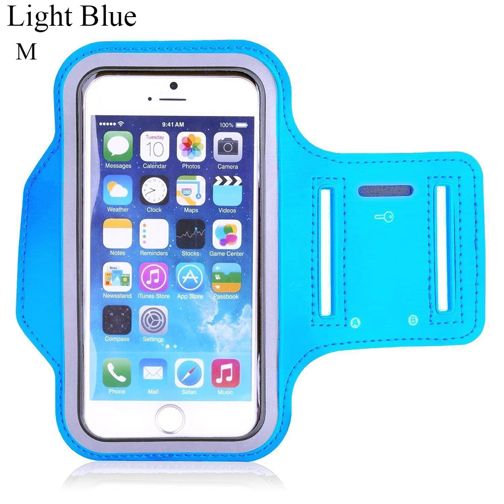 Outdoor Sports Phone Holder Touch Screen Armband Case Phone Universal Gym Running Phone Bag Arm Band Case 4-6.5 Inch Arm Bag