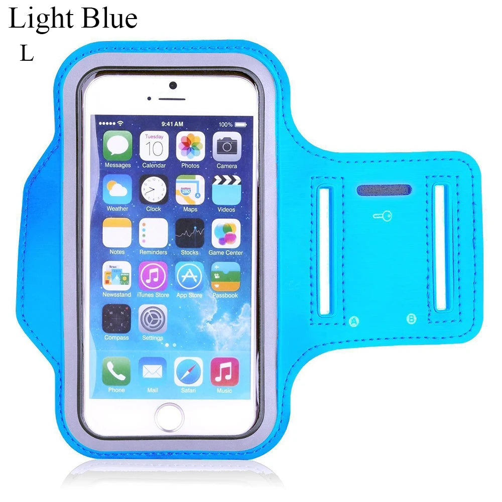 Outdoor Sports Phone Holder Touch Screen Armband Case Phone Universal Gym Running Phone Bag Arm Band Case 4-6.5 Inch Arm Bag