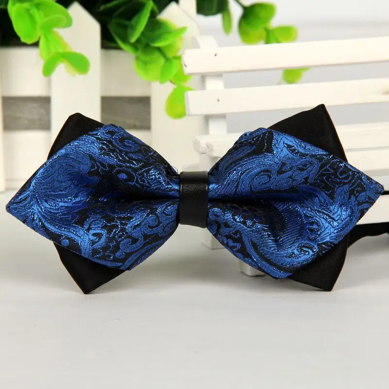 mens bow tie man luxury silver arrow red pointed black and gold fashion butterfly party wedding bow ties for men's boys bowtie