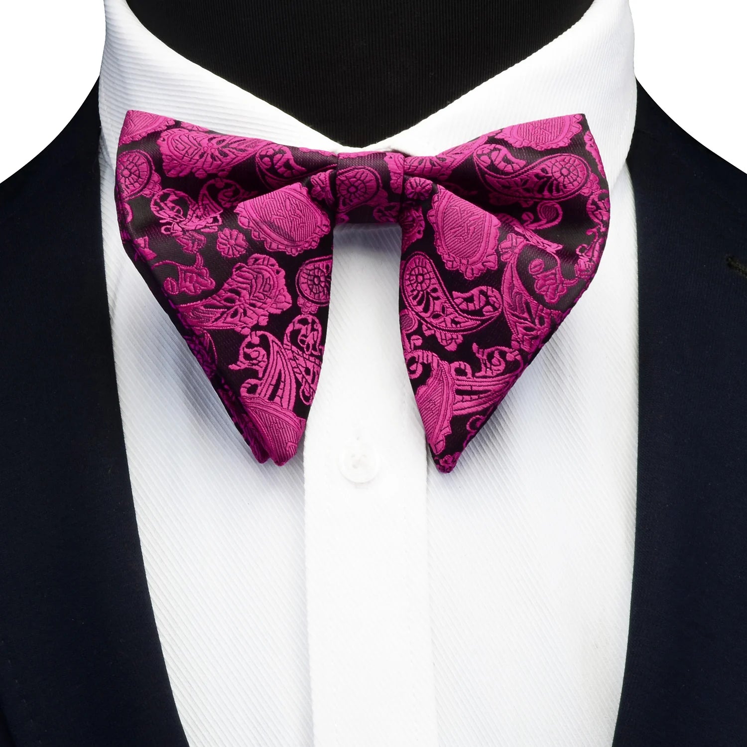 Ricnais Fashion Silk Pasley Floral Big Bowtie Yellow Red Jacquard Bow Tie For Men Business Wedding Party Ties Gigt Accessories