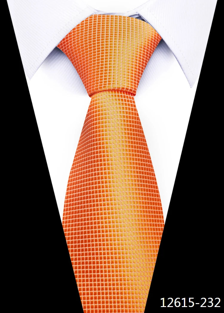 Tie For Men Newest Design Factory Sale Hot Sale 7.5 cm Necktie Yellow Plaid Shirt Accessories Man's Abraham Lincoln's Birthday