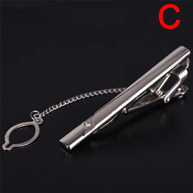 Brand New Metal Tie Clip For Men Wedding Necktie Tie Clasp Clip Gentleman Ties Bar Crystal Tie Pin For Men's Accessories Jewelry