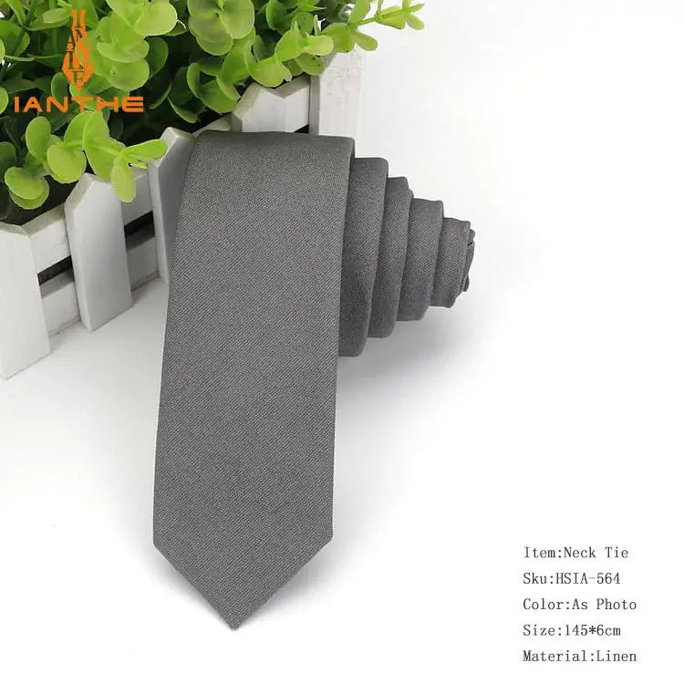 Fashion Mens Neck Tie Linen Skinny Tie for Men Wedding Party Print Neckties Casual Men Retro Neckwear Star Female Cartoon Ties