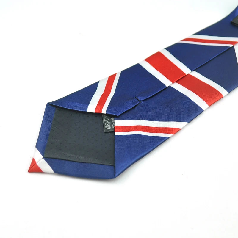 Mens Ties Necktie Formal Dress Gift Wedding Shirts Cravat Ties For Men 3 Inch Wide England /British flag Party Business Fashion