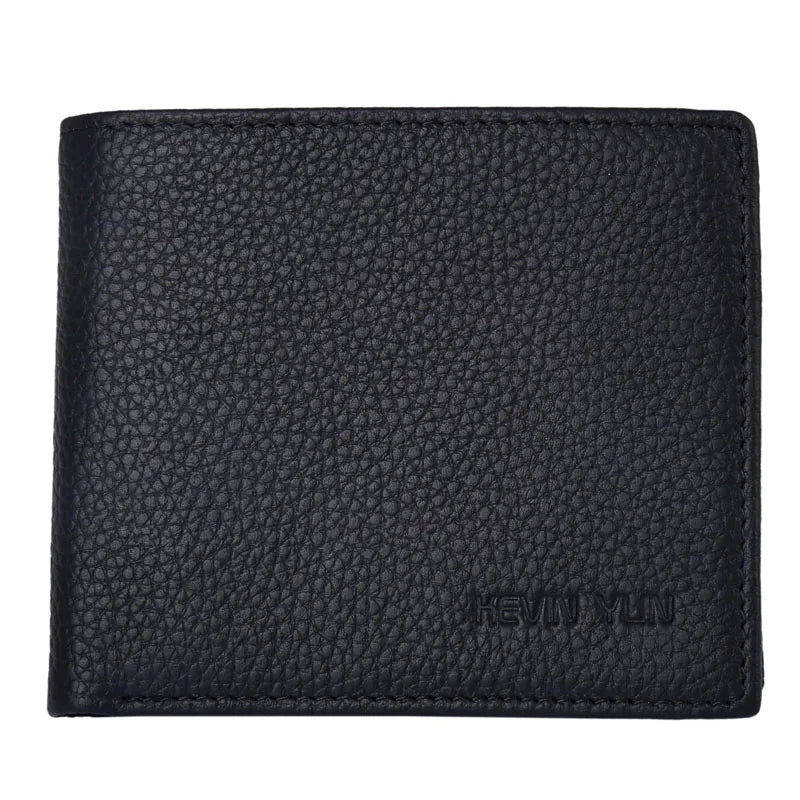 Fashion men wallets genuine leather short design male bifold wallet ID credit card holder purse