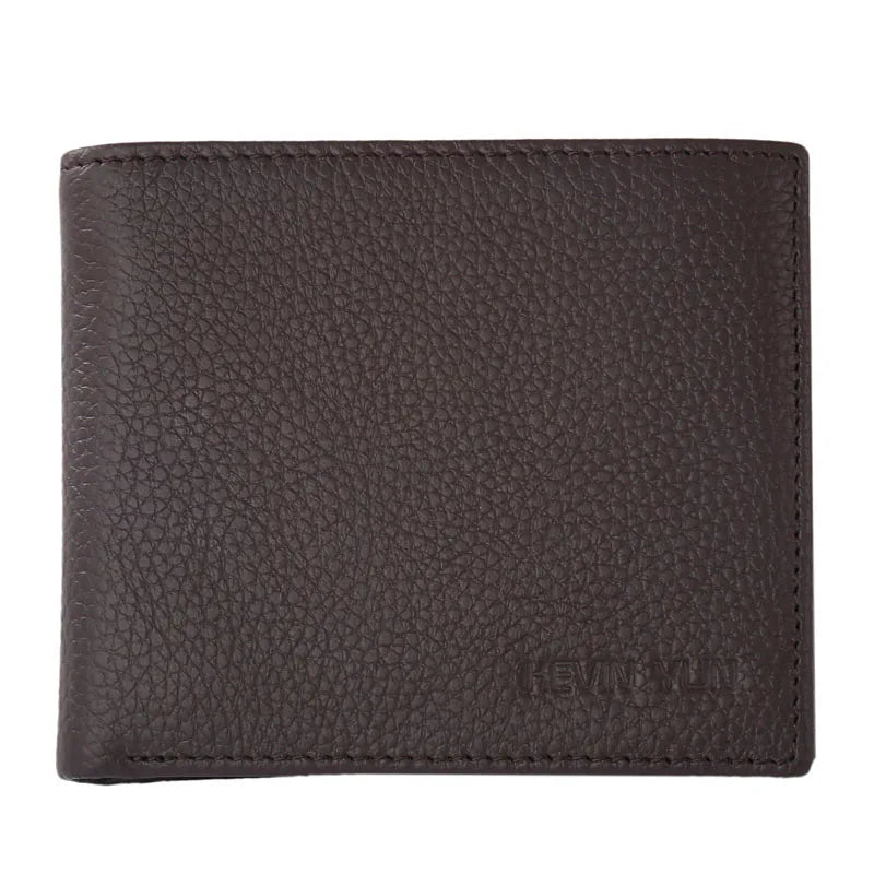Fashion men wallets genuine leather short design male bifold wallet ID credit card holder purse