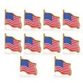 10Pcs American Flag Lapel Pin United States Usa Hat Tie Tack Badge Pin Metal Lapel Pin For Clothes Bag Badge Brooch Pin