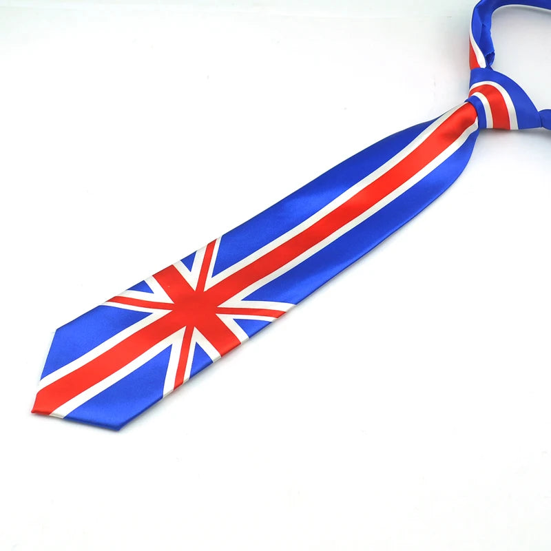 Mens Ties Necktie Formal Dress Gift Wedding Shirts Cravat Ties For Men 3 Inch Wide England /British flag Party Business Fashion