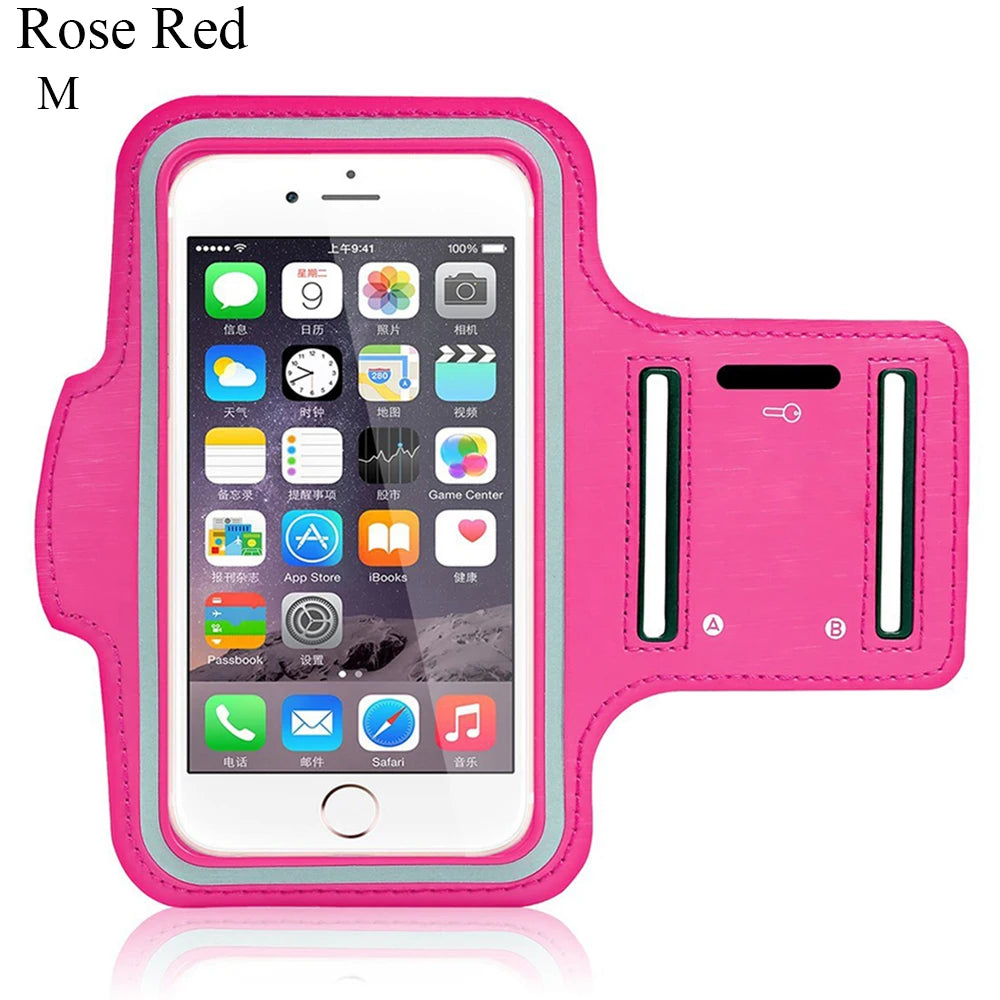 Outdoor Sports Phone Holder Touch Screen Armband Case Phone Universal Gym Running Phone Bag Arm Band Case 4-6.5 Inch Arm Bag