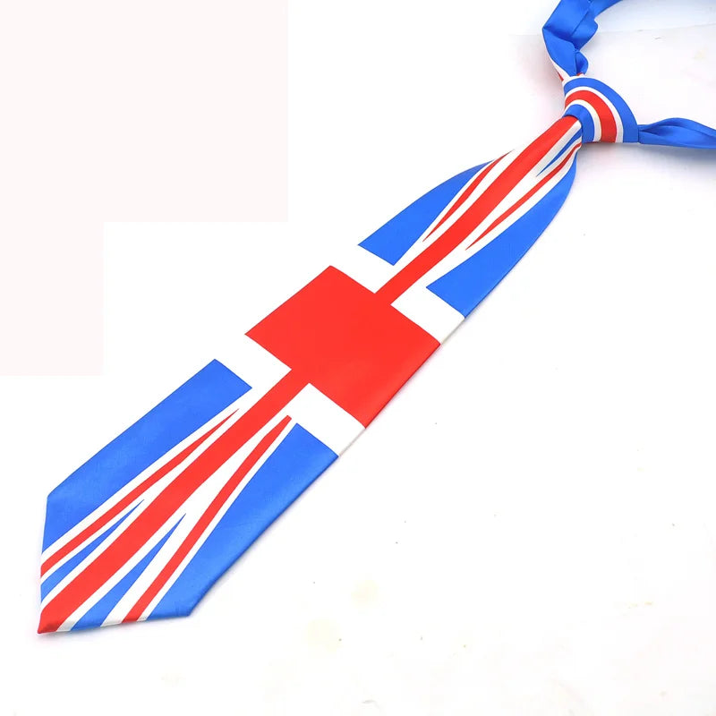 Mens Ties Necktie Formal Dress Gift Wedding Shirts Cravat Ties For Men 3 Inch Wide England /British flag Party Business Fashion