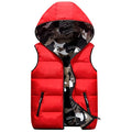DIMUSI Winter Men's Vests Sleeveless Jackets Male Double-Wear Cotton Padded Vest Coats Men Thick Warm Waistcoats Hooded Clothing
