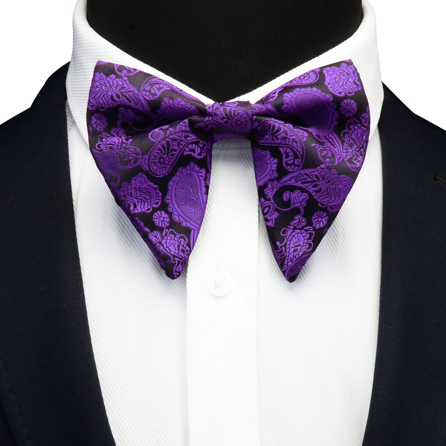 Ricnais Fashion Silk Pasley Floral Big Bowtie Yellow Red Jacquard Bow Tie For Men Business Wedding Party Ties Gigt Accessories