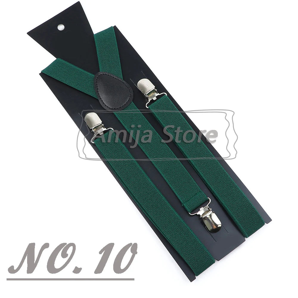 Suspenders For Men Sage Green Adult Suspender Man Shirt Women Wedding Apparel Party Solid Colors Suit Skirt With Braces Straps