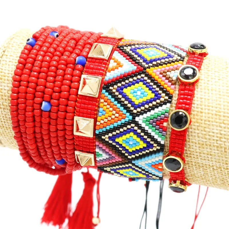 Bohemian Bracelet For Women Pulseras Mujer Moda 2020 MIYUKI Crystal Armband Heart Bracelet Jewelry Accesorios Mujer Gift