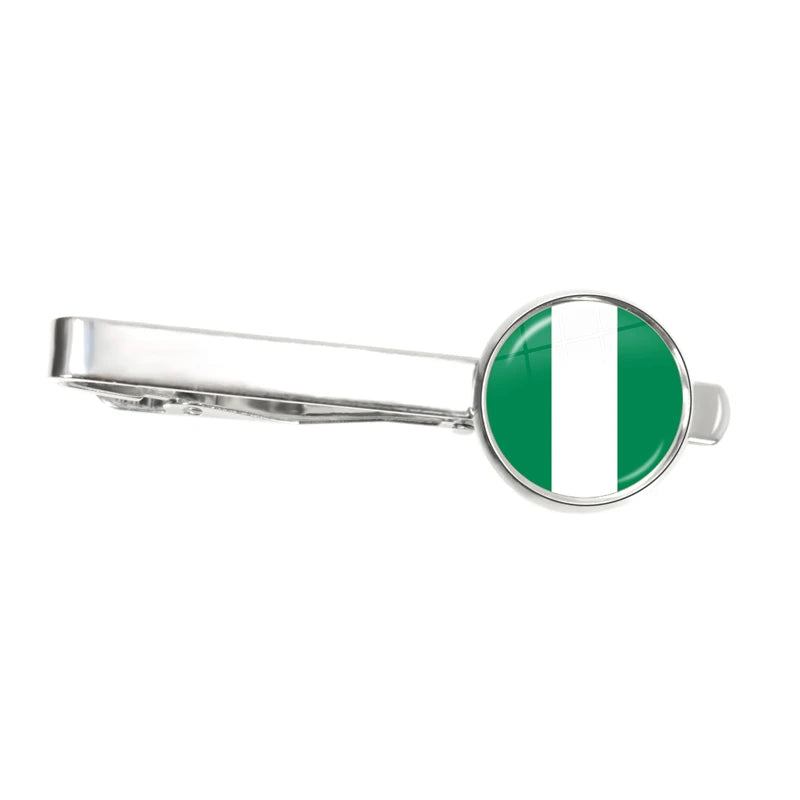 30 Countries National Flag Tie Clips Men Fashion Metal Necktie USA Flag Clip Pins Button Wedding Suit Accessories Wholesale