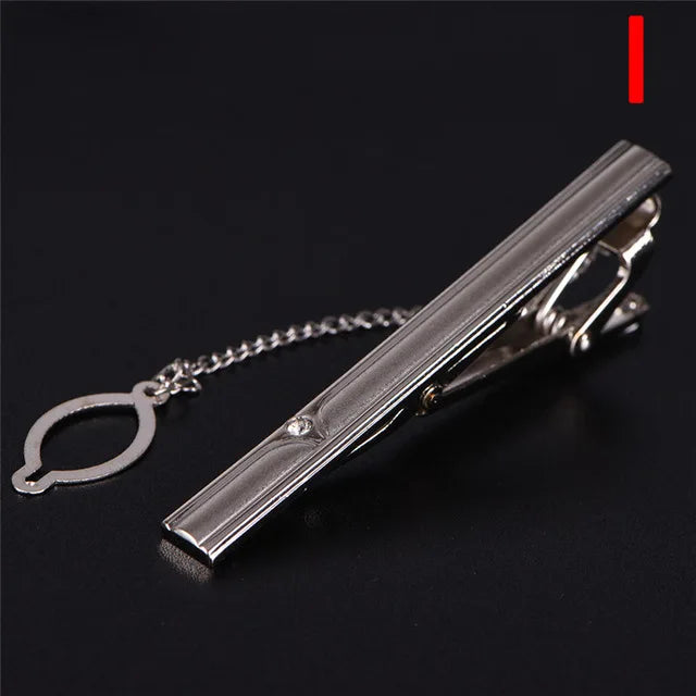 Brand New Metal Tie Clip For Men Wedding Necktie Tie Clasp Clip Gentleman Ties Bar Crystal Tie Pin For Men's Accessories Jewelry