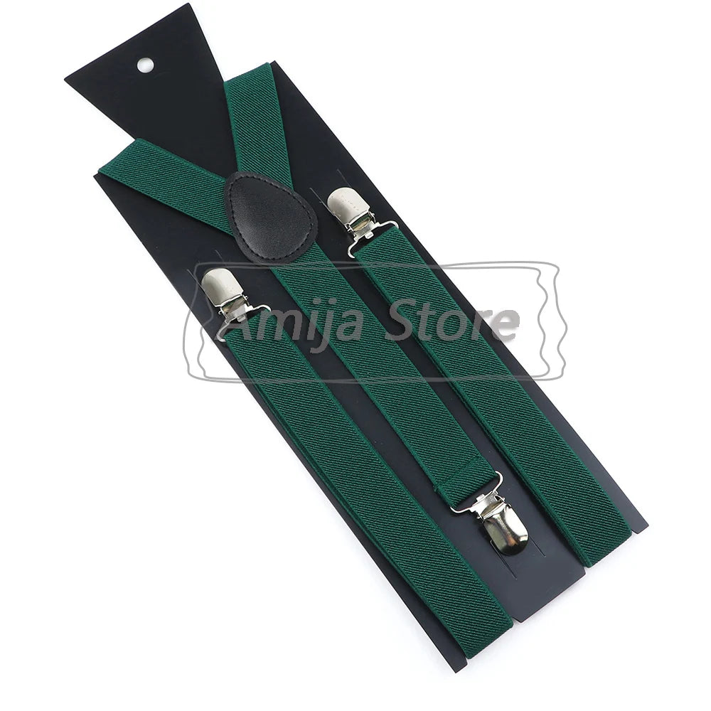 Suspenders For Men Sage Green Adult Suspender Man Shirt Women Wedding Apparel Party Solid Colors Suit Skirt With Braces Straps