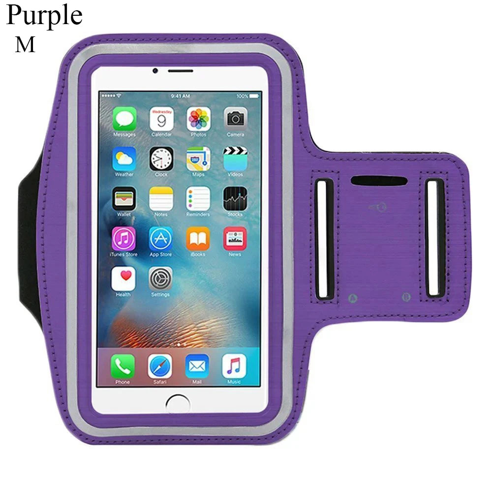 Outdoor Sports Phone Holder Touch Screen Armband Case Phone Universal Gym Running Phone Bag Arm Band Case 4-6.5 Inch Arm Bag
