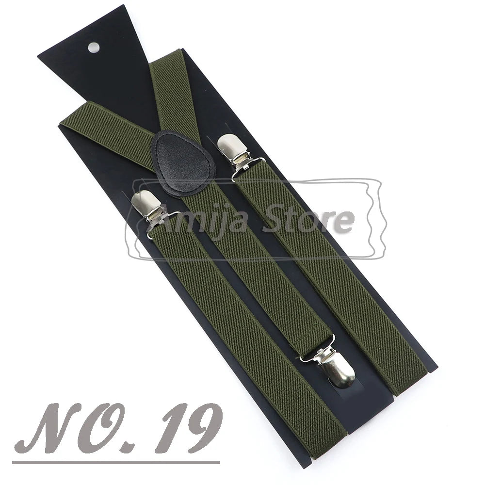 Suspenders For Men Sage Green Adult Suspender Man Shirt Women Wedding Apparel Party Solid Colors Suit Skirt With Braces Straps