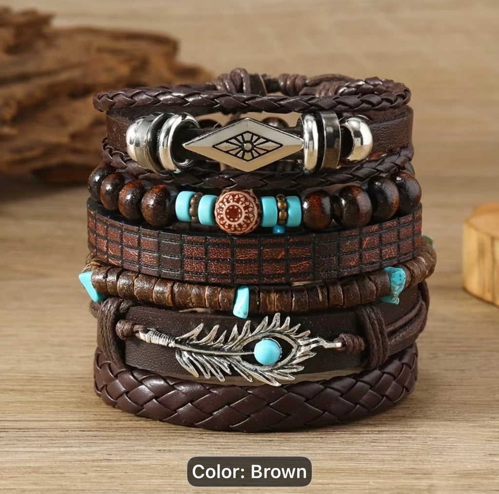Set of 6 Vintage Bohemia Bracelet