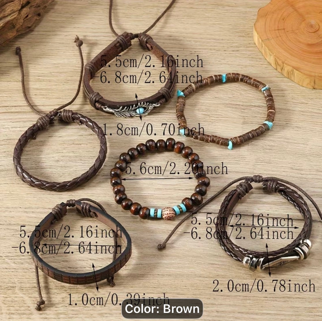 Set of 6 Vintage Bohemia Bracelet