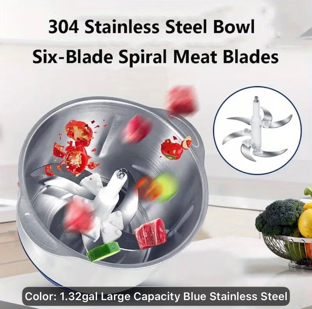 Stainless Steel Electric Meat Grinder & Food Processor