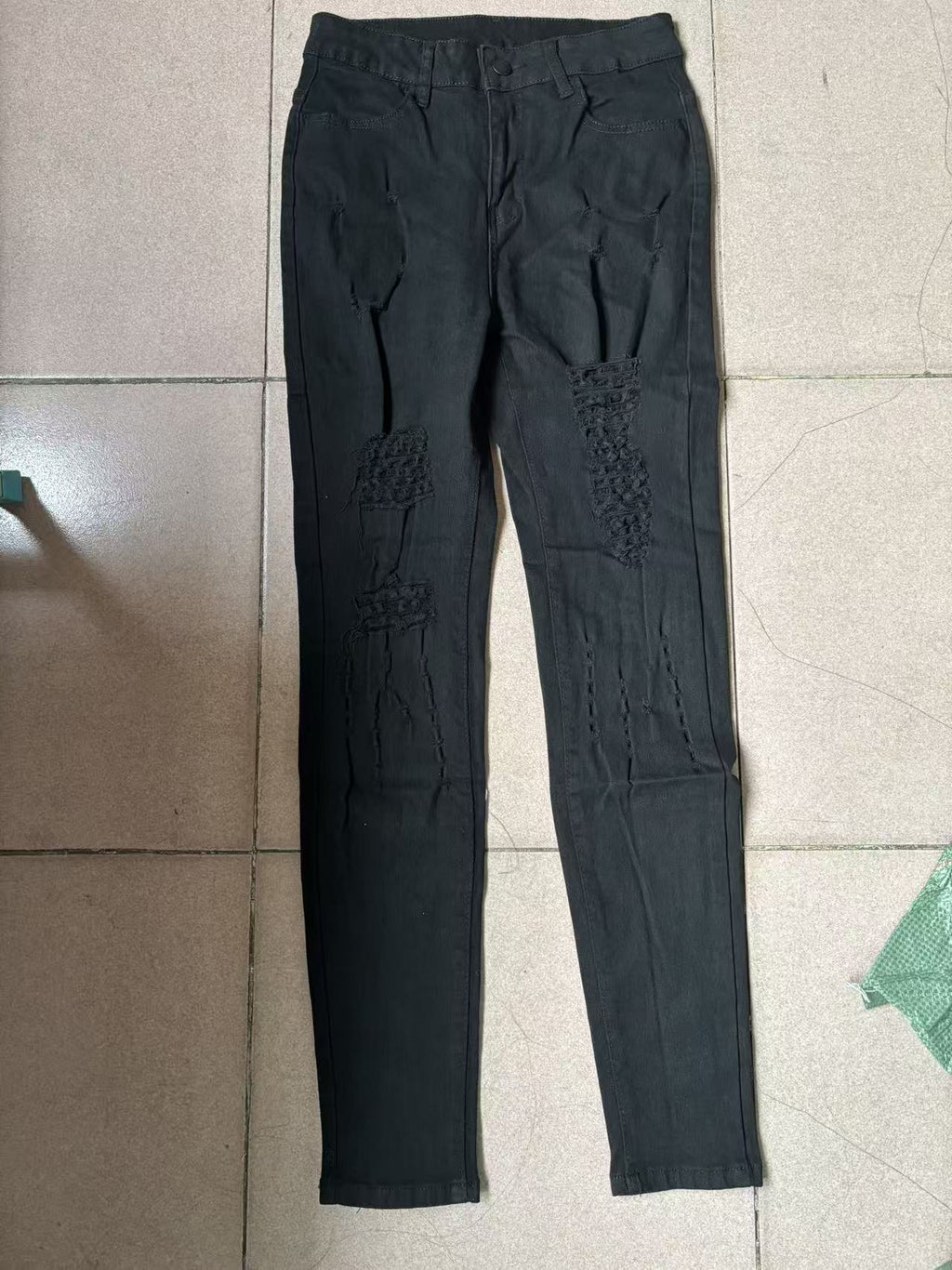 European and American Wish Aliexpress Amazon Ebay Ripped Denim Pencil Pants Women's Export Export Pants Special Promotion