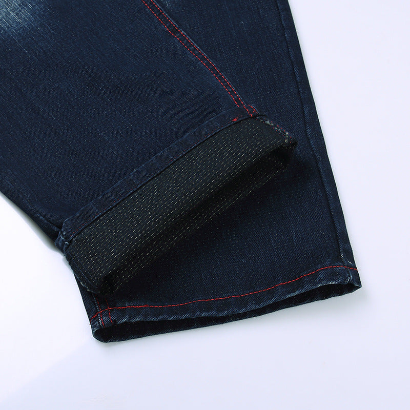 Deep Color Hip-hop Skateboard Pants Spring and Autumn New Arrival Washed Denim Pants Men's plus size Fat Man Loose Long Pants