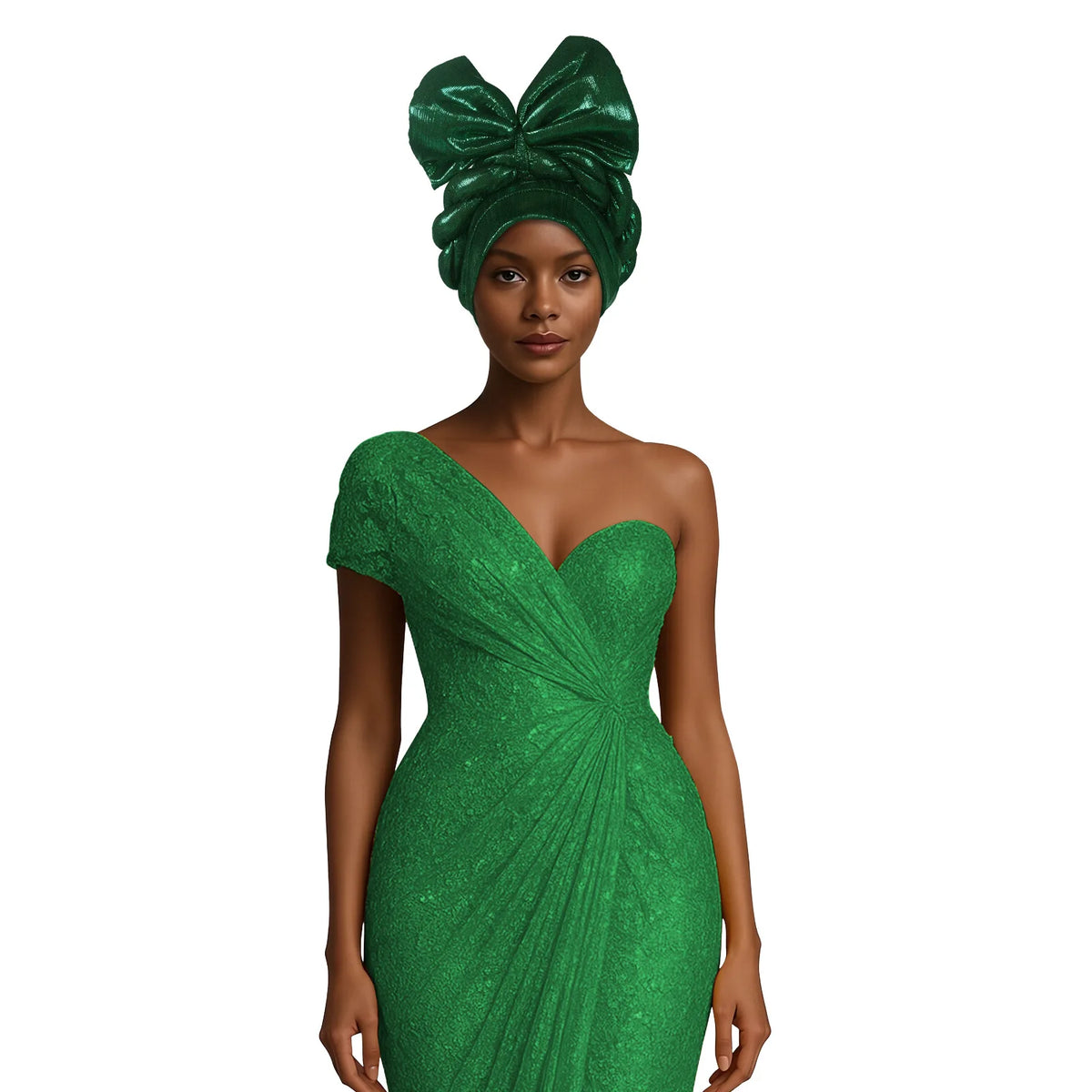 African Lady Head Wraps Nigeria Autogele Headtie Wedding Party Headgear Turbante Mujer Exaggerated Bow Turban Cap for Women Hat