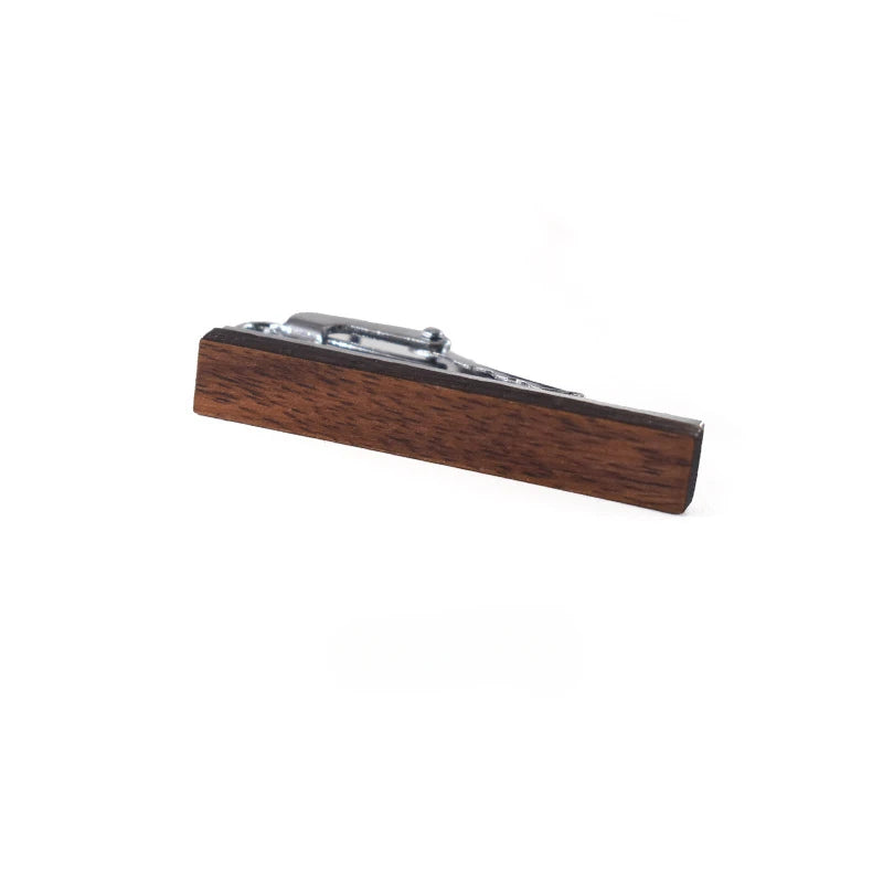 Fashionable Wooden Tie Clips 4cm Small Classy Anti-slip Clip Man's Suit Decorative Tie Clips