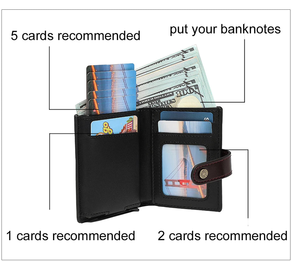 Wallet with Tracker Men Wallet anti Loss Android Magsafe Cüzdan Metal Cartera GPS Finder Boy Gift  smart wallet  with camera