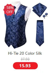 Hi-Tie Adjustable Butterfly Self Bow Tie for mens 100% Silk Floral Paisley Male Classic Wedding Party Golden Red Bow Tie Set