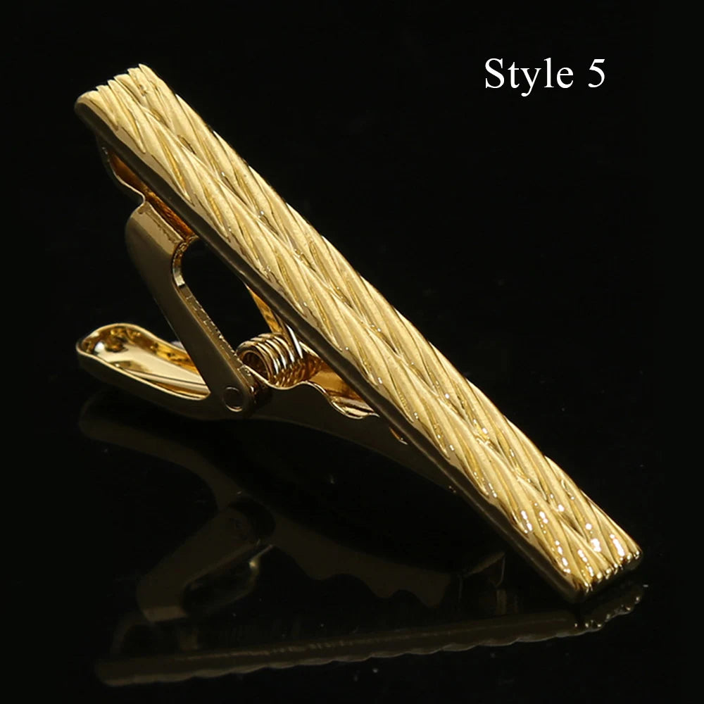 1pc Men's Short Tie Clip Simple Style Pin Clasp Rose Gold Color Male Business Necktie Clip Classic Men Jewelry Accessories Hot