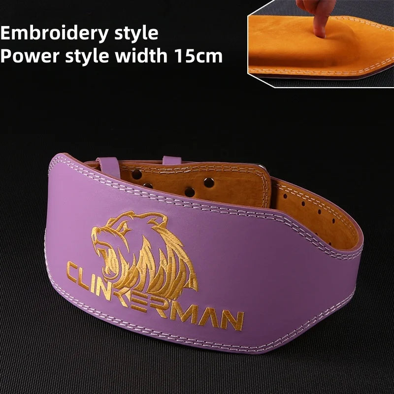 Lion Embroidery Weightlifting Belt, Width 11.5/15cm Professional Gym Powerlifting Belt for Men Women, Adjustment Fitness Belt.